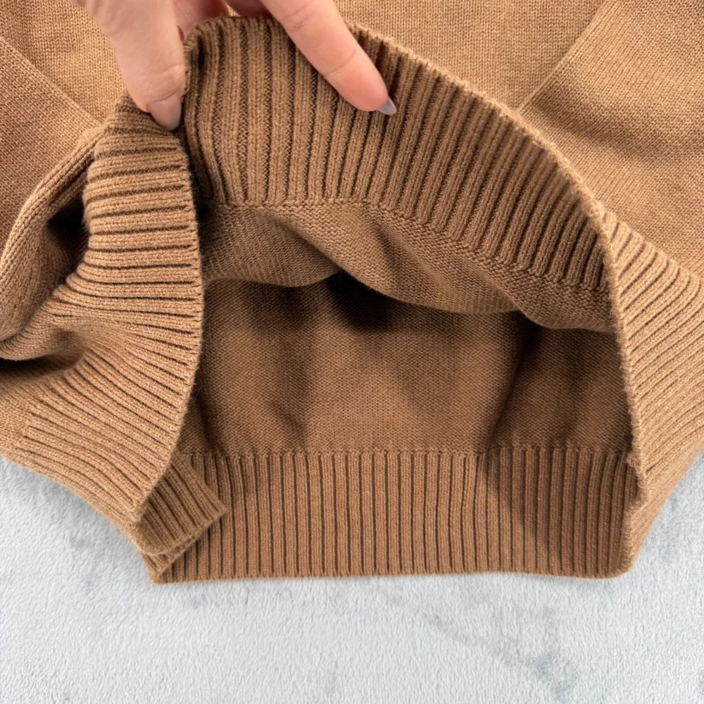 J. Crew Heritage‎ Cotton Crewneck Sweater Heather Camel Men's Size XL